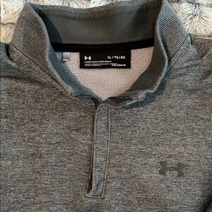 Gently used Under Armour ColdGear Heather Gray Half-Zip Performance Pullover XL